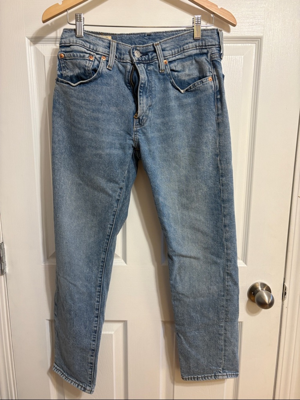 Levi's Light Blue Denim Jeans with Contrast Stitching 502